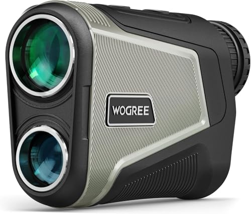 Laser Range Finder for Hunting, WOGREE 7X Magnification 1800 Yards OLED Red Display Rangefinder, Angle Measurement/Scan/Lock Vibration Mode, Waterproof, Lightweight for Archery, Bow, Golf