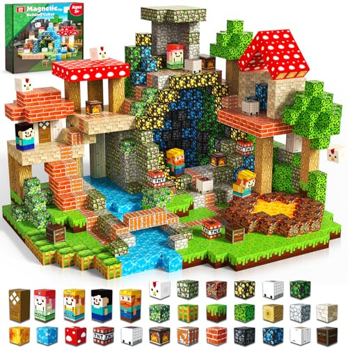 Annexfun Bloques Magneticos Construccion Niños 200 Piezas - Aventura Subterránea y Búsqueda del Tesoro para Niños, Juguete Educativo de Exploración Continua para Edades 4-12 Años