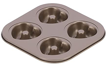 MAPHRWZ 4-Cavity Quadrate Baking Pan, Mini Non-Stick Heavy Duty Carbon Steel Cupcake Mold for Microwave, for Oven, for Baking, for Home Use, Easy to Clean, Durable, Even Heat Distr (4-Piece
