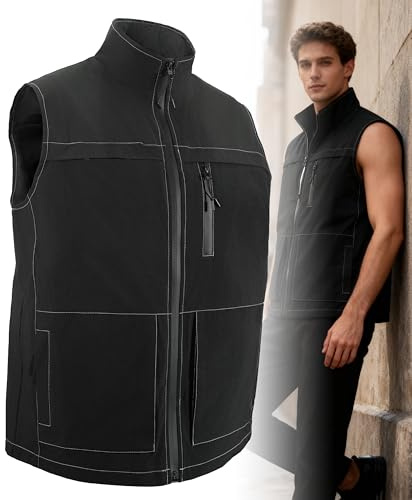 YhsPkAh Abbigliamento Antitaglio E Antiperforazione, Giacca Protettiva Tattica, Resistente a Tagli, Abbigliamento Protettivo Antitaglio Livello 5 Black-XL