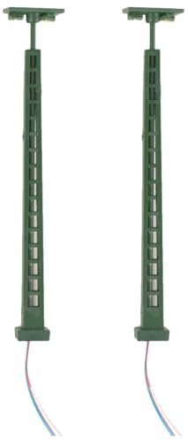 DOITOOL Modello di Luce Ferroviaria Miniatura per Tavolo di Sabbia 2 Pezzi, Lampada Decorativa Fai da Te Compatta Verde 1:87, Accessorio Segnale Treno per Modellismo e Micro Paesaggi