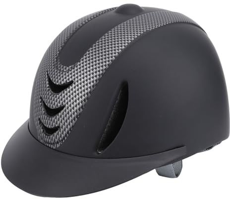 OEBUAFI Casco Equestre Leggero e Traspirante per Bambini, Misura Regolabile, Casco da Cavallo Ammortizzante per Bambini, Cappello da Equitazione per (L)