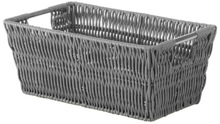 Whitmor Rattique Small Shelf Tote Grey