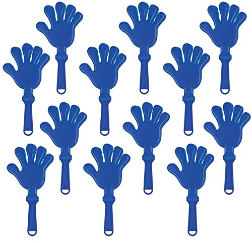 Beistle 12-Pack Hand Clappers, 7-1/2-Inch, Blue