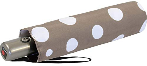 Knirps Taschenschirm Slim Duomatic Dots - Taupe