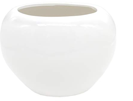 DARO DEKO Design-Vase Hochglanz weiß 27cm x 20cm