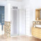 Box Doccia Per Nicchia Porta Scorrevole Ingresso Sinistro Vetro 8 mm Temperato Satinato Opaco Anticalcare 120x195 cm