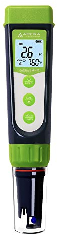 Apera Instruments AI104G GroStar Series GS4 pH/EC/500ppm/700ppm Combo 5-in-1 Pen Tester Kit with Replaceable Double-Junction pH/EC Probe for Hydroponics Water Quality Testing, Gen II