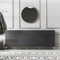 Go Bathrooms Pinta 610 x 1800mm Horizontal Radiator Anthracite Flat Panel Double Column Wall Mounted Designer Anthracite Grey Radiator Central Heating Includes Brackets