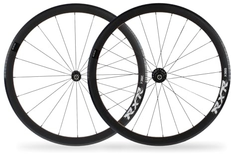 rningo Road Bike Wheelset 700c C/V Brake, 40mm Depth Rims, Aluminum Alloy Road Bike Wheels, Suitable for 8/9/10/11 Speed Casstte Hubs, Quick Release with Front 2 Rear 4 Sealed Bearings