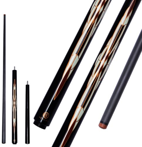 KHEALING Stecca da Biliardo in Fibra di Carbonio, Punta 12,9mm, 3 Sezioni, 147,3cm, 567-658g, Stecca Professionale per Break e Jump per Professionisti e Dilettanti