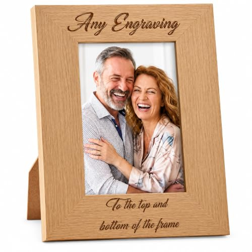 Personalised Wooden Photo Frames Custom Engraved Any Message Multiple Sizes (8 x 10 Inch Frame)