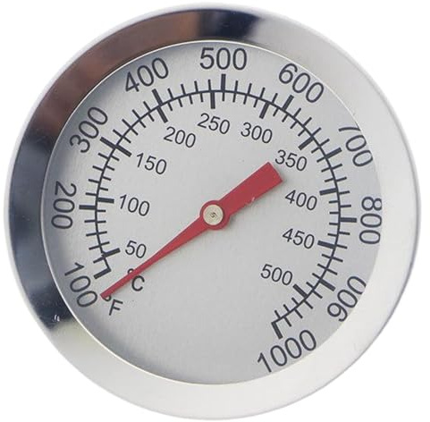 Termometro per barbecue in acciaio inossidabile, indicatore di temperatura per griglia per affumicatura e cottura alla griglia