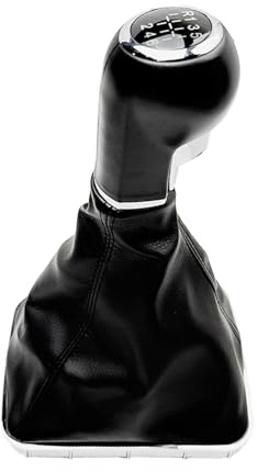 Luotahric Pomo de palanca de cambios de 6 velocidades para Opel Zafira B 2005 – 2014 con botón de marcha atrás, marco plateado