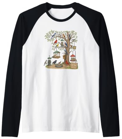 Bankrupt By Birdseed Funny Bird Feeding Funny Birder Raglan Baseball Tee