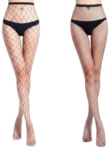 Collants résille pour femme - Collants résille noirs pour festival - Tenue sexy - Collants résille - Bas en résille pour femme - Collants taille haute - Collants de cuisse noirs, Noir Style 3, taille