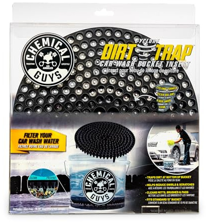 Chemical Guys Cyclone Dirt Trap Car Wash Bucket Insert - 12 in Black Filter Removes Dirt and Debris While You Wash, Helps Prevent Scratches, Perfect for Cars, Trucks, SUVs, RVs, and Motorcycles