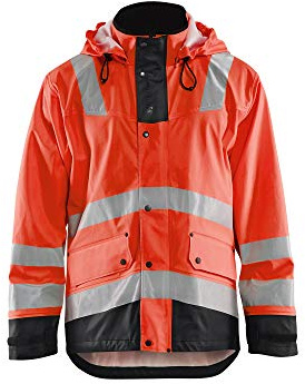 'blaklaeder 430220035599 X L avvertimento della Pioggia Giacca Level 2, Rosso/Nero, XL