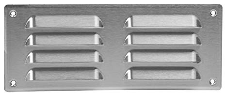 260x105mm / 10x4 inch Stainless Steel Metal Air Vent Grille Cover with Insect Mesh - Ventilation Cover