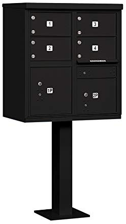 Salsbury Industries 3305BLK-U 4 C Size Doors-Type V-USPS Access Cluster Box Unit Black