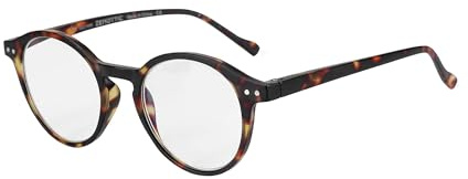 ZENOTTIC Gafas de Lectura de Bloqueo de Luz Azul Lentes Antirreflejos Gafas Retro de Ligero Marco Redondo para Hombres y Mujeres Aumentos 0.0 1.0 1.5 2.0 2.5 3.0 3.5