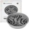 Leashboss Slow Feed Dog Bowl for Raised Pet Feeders - Maze Food Bowl Compatible with Elevated Diners (4 Cup - 8.9-9.25 Inch Feeder Holes, Gray)