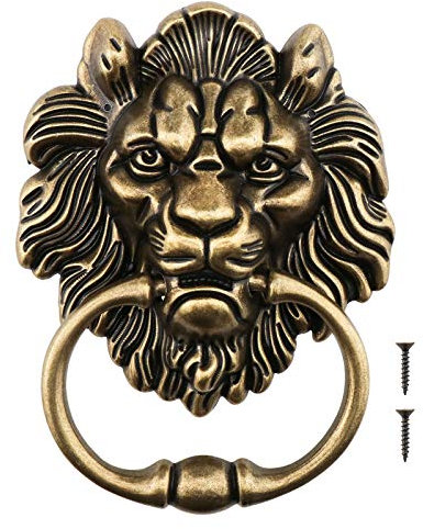 be in your mind 15.8cm Heurtoir de Porte à Tête de Tigre Design Antique Bronze Remplacement pour Porte d'entrée