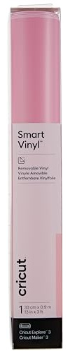 Cricut 2008639 Smart Vinyl Removable | 1 Sheet | 33cm x 0.9m | Light Pink, (3ft), 0.9m (3ft)