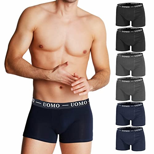 Toocool Stock 6 Pezzi Boxer Uomo Mutande Basic Intimo Cotone Lotto F1012-6 [L,Multicolor]