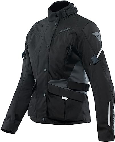 Dainese - Tempest 3 D-Dry Lady, Giacca da Donna Moto Touring, Giacca Impermeabile, Fodera Termica Rimovibile, Protezioni su Spalle e Gomiti, Nero/Nero/Ebano, 48