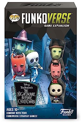 Funko Spiele: Funkoverse - The Nightmare Before Christmas 101 - Lock, Stock & Barrel -TNBC - Leichtes Strategie-Brettspiel für Kinder & Erwachsene (ab 10 Jahren) - 2-4 Spieler