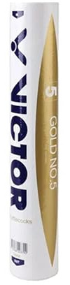 VICTOR Gold No 5 Feather Badminton Duck Feather Shuttlecock (Speed 77)