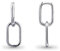 925 Sterling Silver Double Ring Oval Huggie Hoop Earrings for Women,Silver Hoop Hypoallergenic Earrings for Sensitive Ears, Square Hoop Earrings for Women Gifts