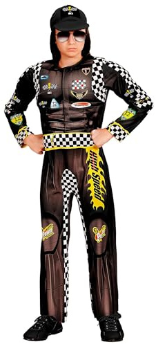 W WIDMANN MILANO Party Fashion – barnkostym racingförare, overall, idrottare, karnevalkostymer