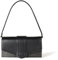 The Drop Schultertasche für Damen, Safiya mit Überschlag, Schwarzes Stroh, Einheitsgröße