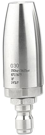 Gralara Ugello Rotante per Idropulitrice 3625PSI Accessorio Professionale in Acciaio Inox 1/4 Quick Connect, 030 Orifizio
