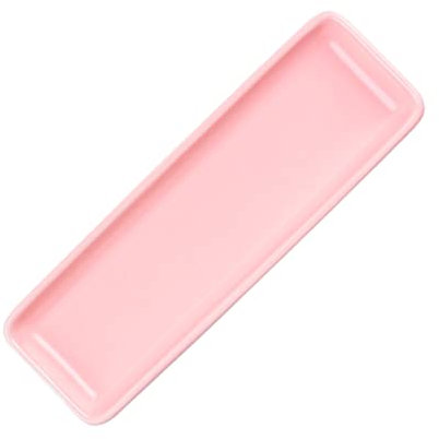 Cabilock Plato De Sushi De Cerámica Largo, Color Rosa, Ecológico y Seguro, Adecuado Para Aperitivos, Snacks y Empanadillas, Uso Restaurantes y Hogar, Bandeja Decorativa Para Servir