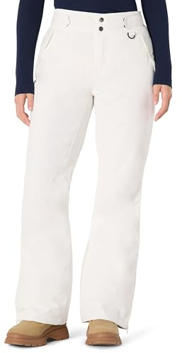 Amazon Essentials Pantaloni da Sci a Vita Media Imbottiti e Idrorepellenti Donna, Bianco, M