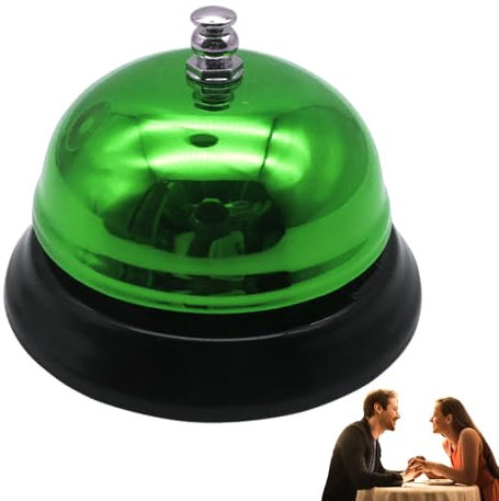 Campanello Di Chiamata Da Tavolo - Campanello In Metallo Resistente, Design Antiruggine Con Suono Forte E Chiaro | Campanello Per Reception Elegante Con Base Stabile, Campanello Da Servizio Per Hotel