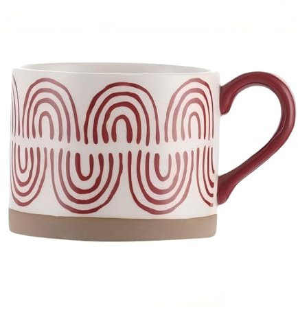 Tazas de café de cerámica, 15 onzas, perfectas para té, latte, moca o servir sopas y postres, regalo ideal de Navidad y decoración de temporada