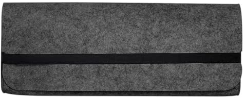Tangentbordsfodral bärbar 60/87/104 tangenter tangentbordsväska paket filt mekanisk bärväska förvaring kringutrustning (31 x 17 x 4 cm, mörkgrå)