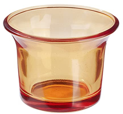 Teelichtglas Orange, Kerzenglas, 10 Stk.