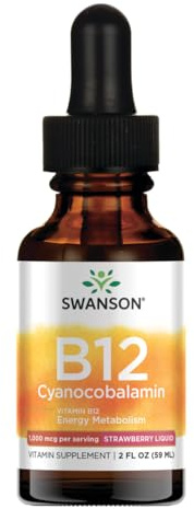 Swanson Vitamin B-12 Sublingual Liquid 1Vitamin 000 mcg 2 fl Ounce (59 ml) Liquid
