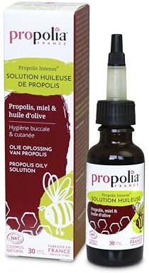 PROPOLIA - Bio - Solution huileuse de Propolis - Apaise et assainit peaux irritées et rougeurs - Propolis, Miel & Huile d'Olive - Sans alcool - Fabriquée en France - 30 ml