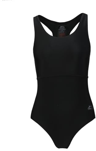 Slazenger dam racer rygg baddräkt klor resistent Svart M