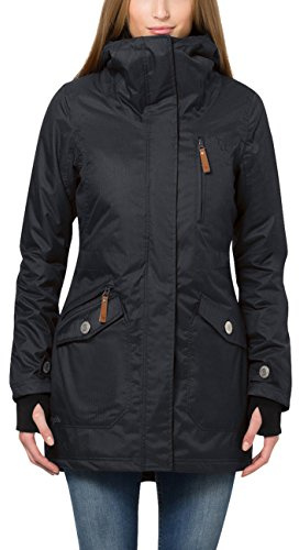 Berydale Damen Funktionsparka Jacke, Schwarz - Gefütterter Winter Parka, S EU