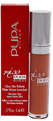 Pupa Milano Miss Pupa Gloss à Lèvres 201 Tender Apricot pour Femme 0,17 oz 1 Unité