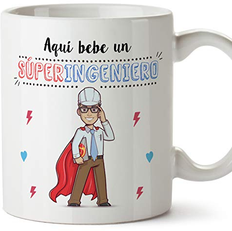 MUGFFINS Taza Ingeniero (Superhéroes() - Regalos Originales y Divertidos de Ingeniería