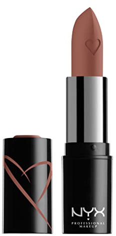 NYX Professional Makeup Lippenstift mit Satin-Finish und ultra-gesättigter Farbe, Shout Loud Satin Lipstick, Cali (Nude)