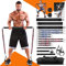 DASKING Tragbares itnessgeräte für zuhause mit 8 bruchfesten, stapelbaren Widerstandsbändern,Home Gym Band Bar Set, abnehmbare 227kg-2-in-1-Pilates-Stange mit Bändern. (Schwarz)
